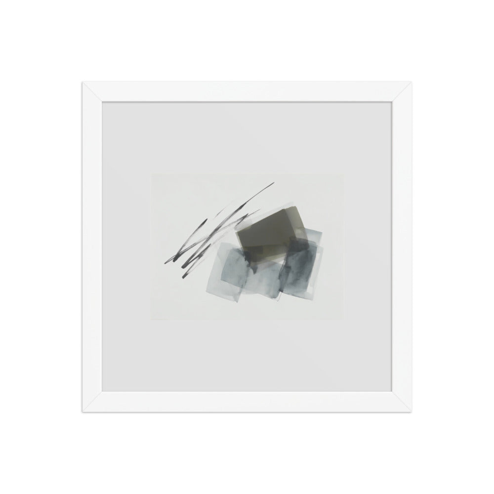 FLUME framed paper gloss — White, 12″×12″