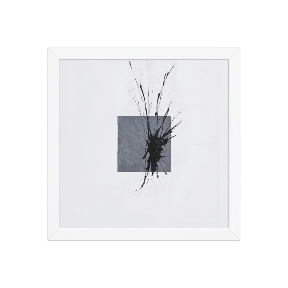 GARGANTUA framed paper gloss — White, 12″×12″