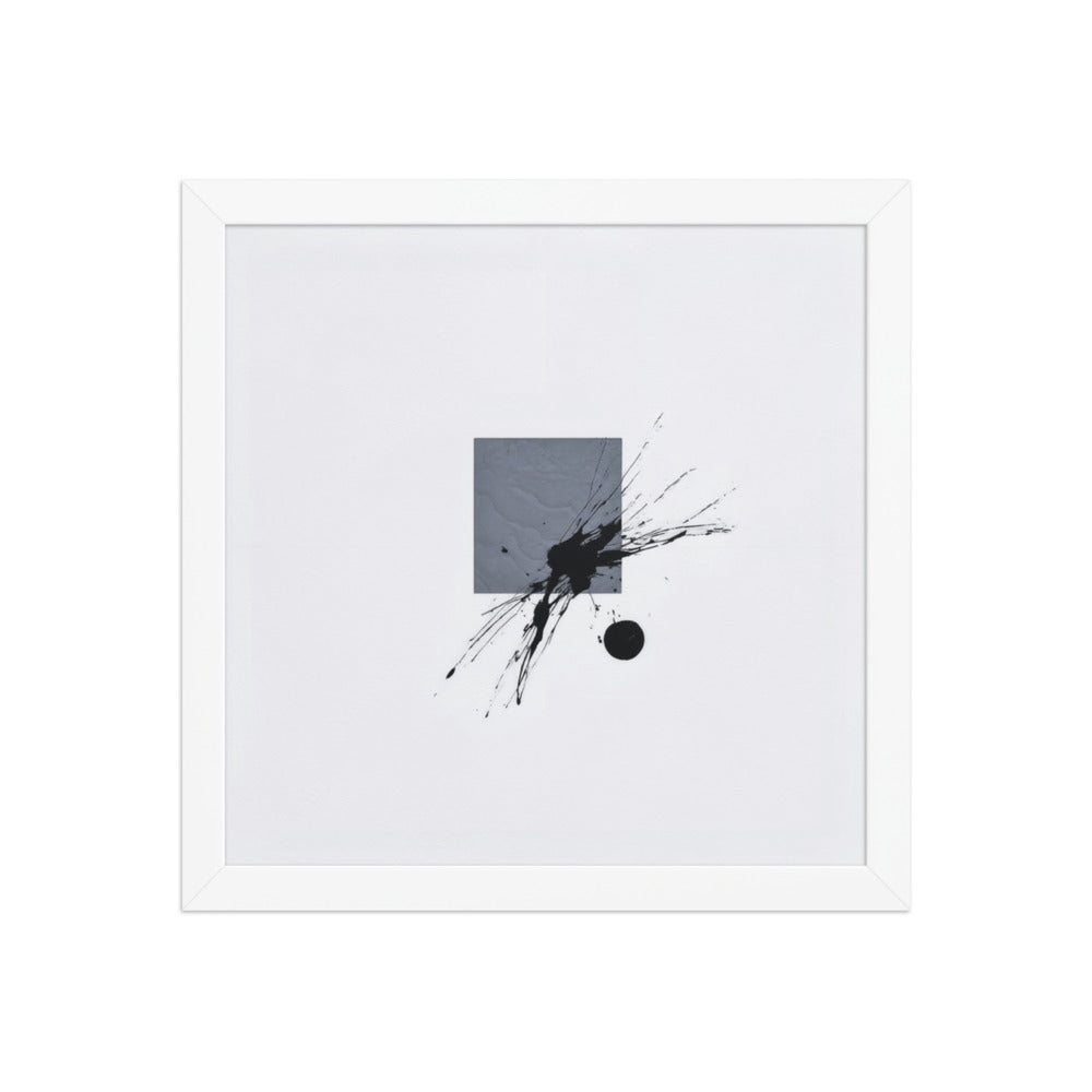 LEVIATHAN framed paper gloss — White, 12″×12″