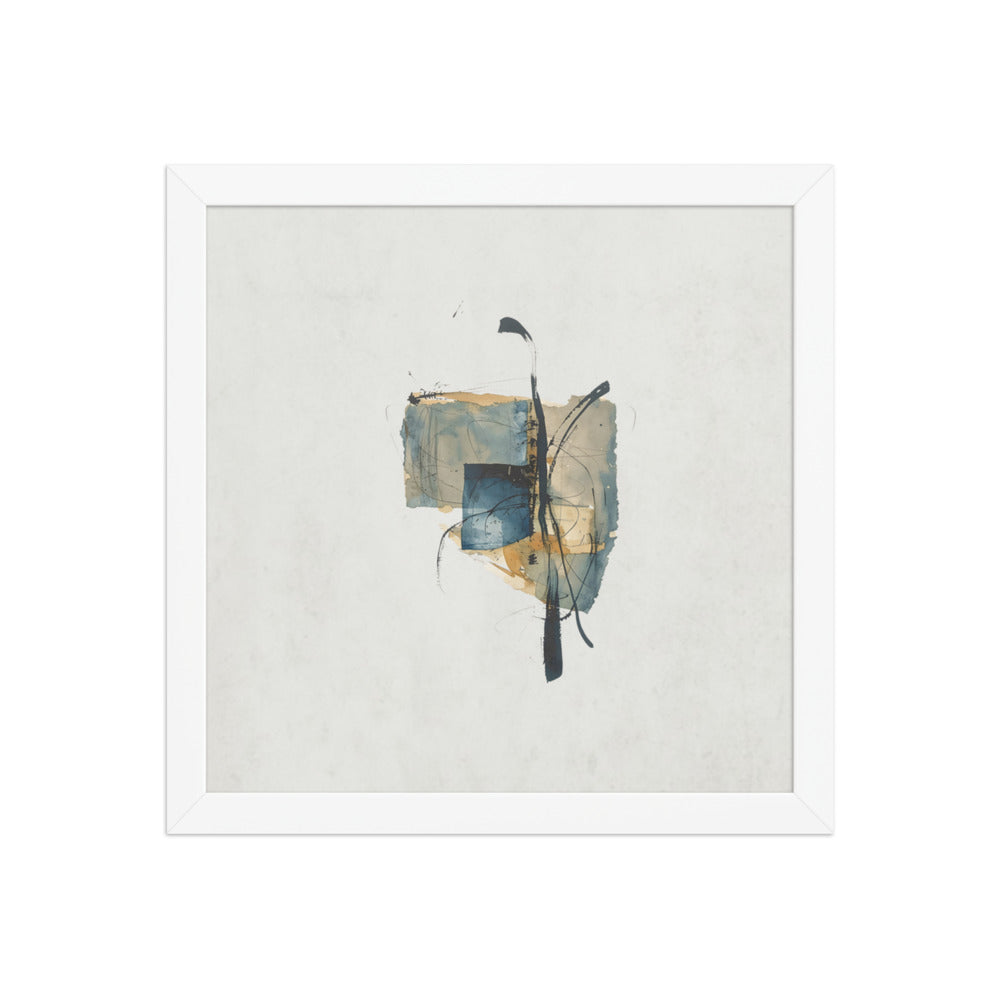 NOTICE framed paper gloss — White, 12″×12″