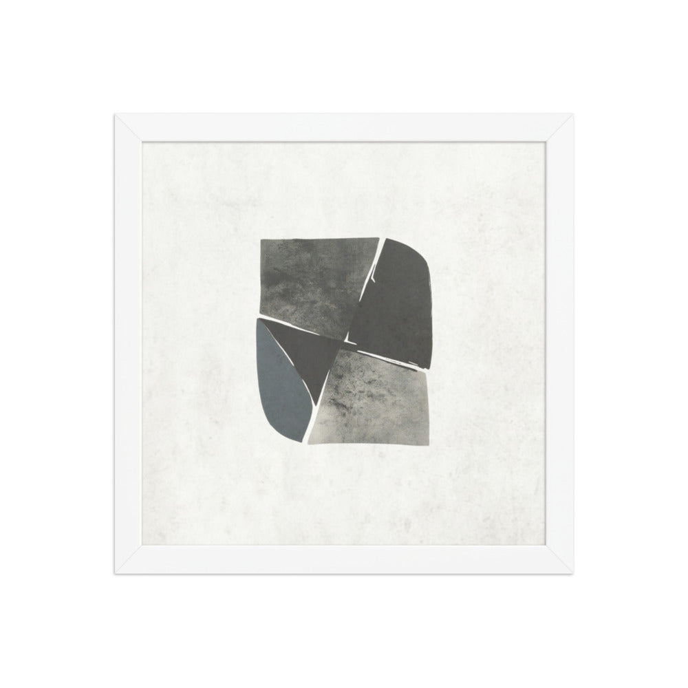 TWO framed paper gloss — White, 12″×12″