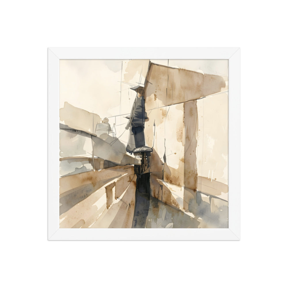Border framed paper — White, 12″×12″