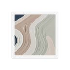 Talus framed paper artwork with angular rock-like forms and deep charcoal contrasts, shown on white.