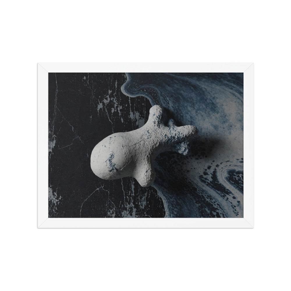 ASTEROID — Framed Paper, White, 12×16