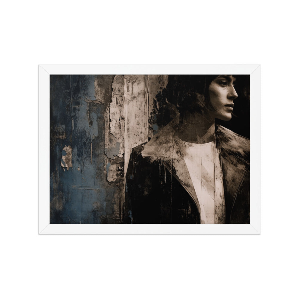 CORRIDOR — Framed Paper, White, 12×16