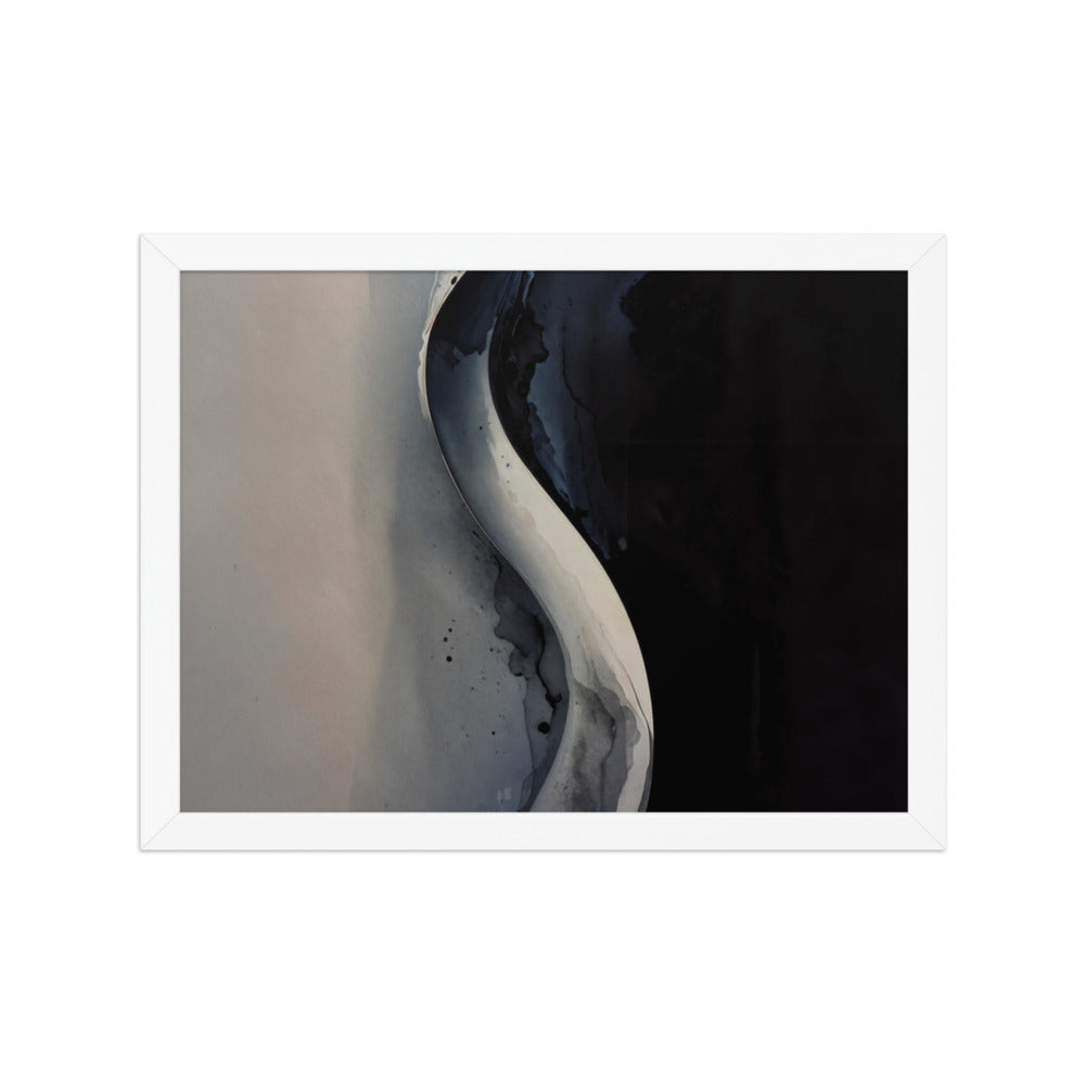 GRADIENT framed paper gloss — White, 12″×16″
