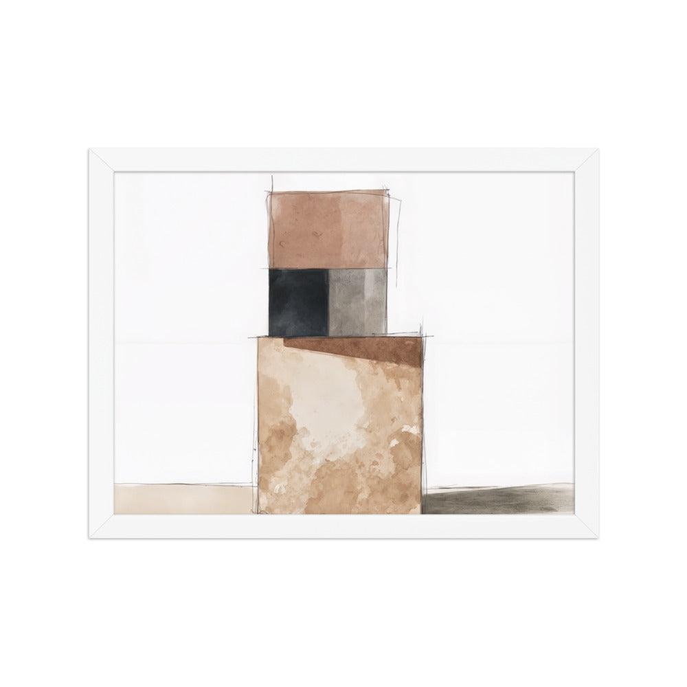 AGGREGATE framed paper gloss — White, 12″×16″