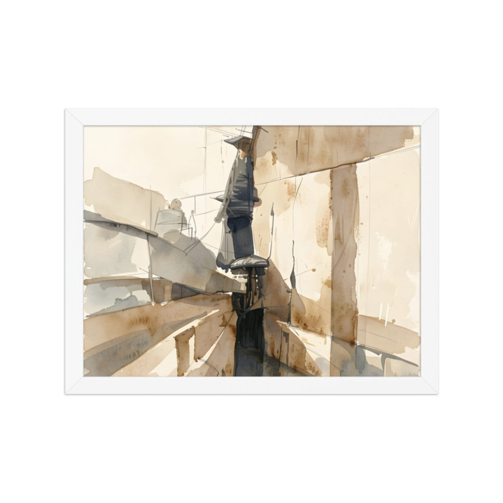 Border framed paper — White, 12″×16″