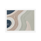 Talus framed paper artwork with angular rock-like forms and deep charcoal contrasts, shown on white.