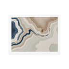 Terrace framed paper artwork with stepped stone-like shelves and warm mineral gradients, shown on white.