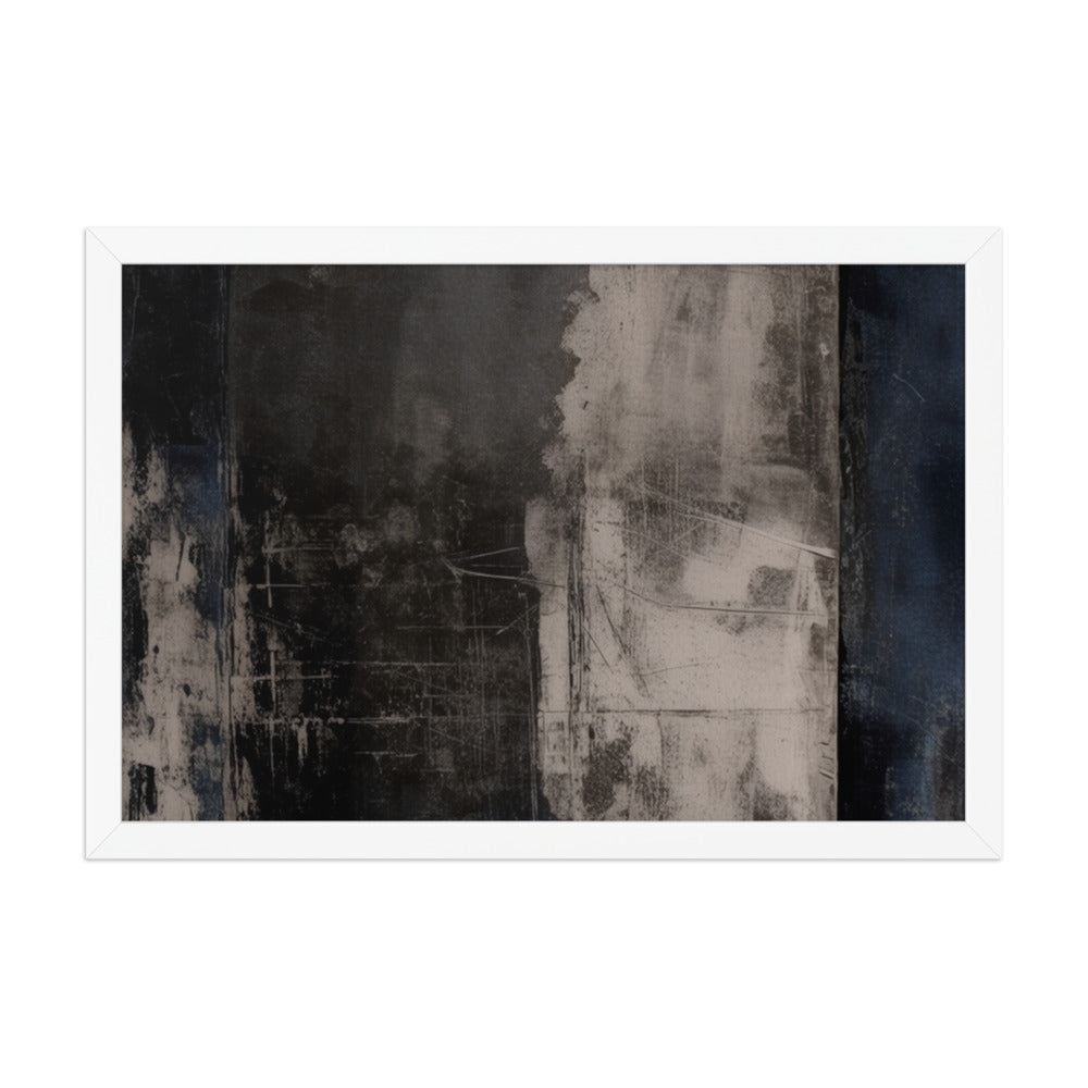 BARRIER — Framed Paper, White, 12×18