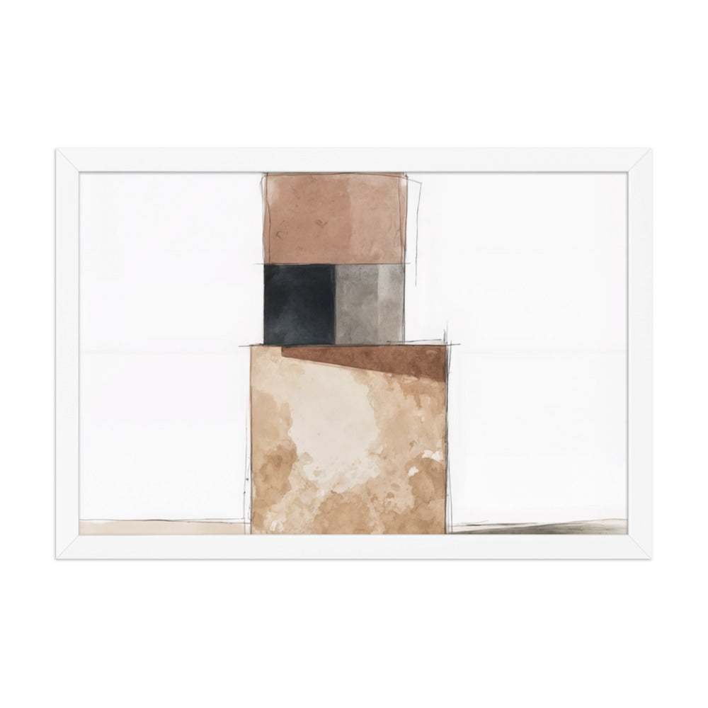 AGGREGATE framed paper gloss — White, 12″×18″