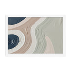 Talus framed paper artwork with angular rock-like forms and deep charcoal contrasts, shown on white.