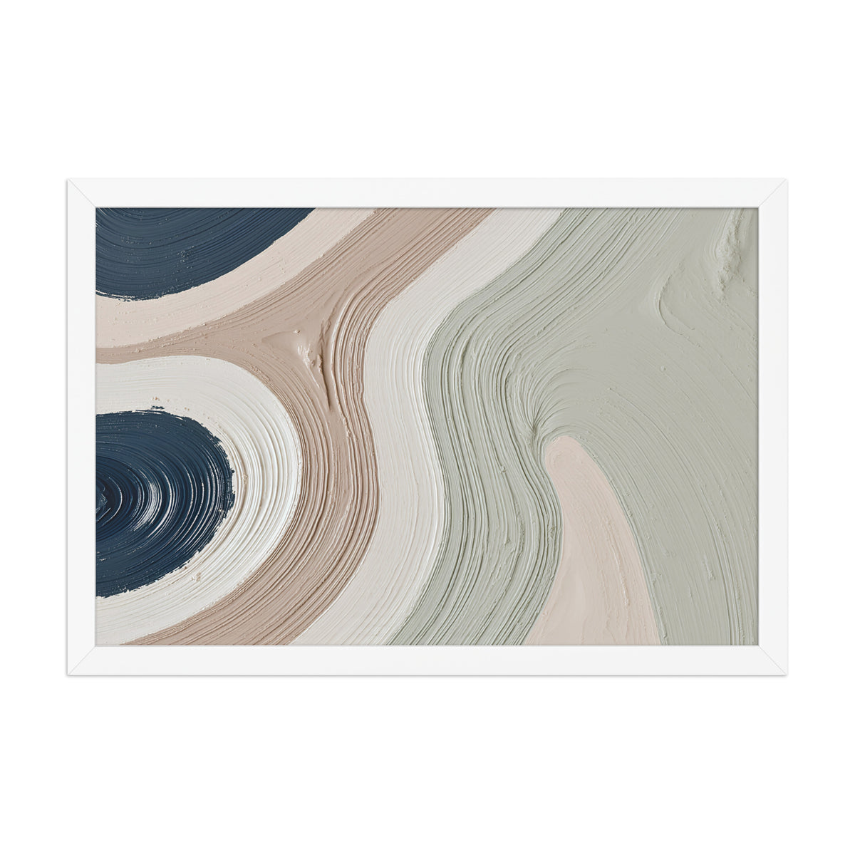 Talus framed paper artwork with angular rock-like forms and deep charcoal contrasts, shown on white.