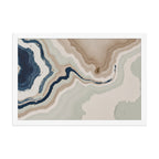 Terrace framed paper artwork with stepped stone-like shelves and warm mineral gradients, shown on white.