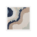 Loess framed paper artwork with warm ochre, taupe and sandstone-like textures, shown on white.