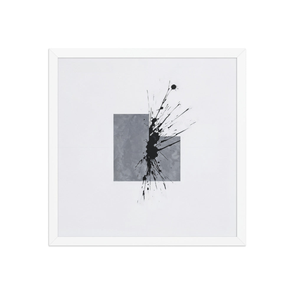 ATLAS framed paper gloss — White, 16″×16″