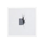 BEHEMOTH framed paper gloss — White, 16″×16″