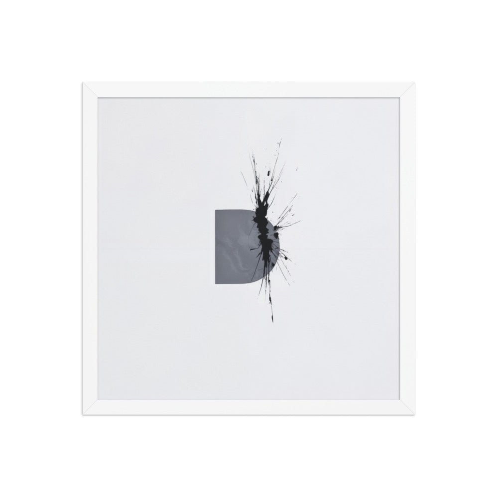 BEHEMOTH framed paper gloss — White, 16″×16″