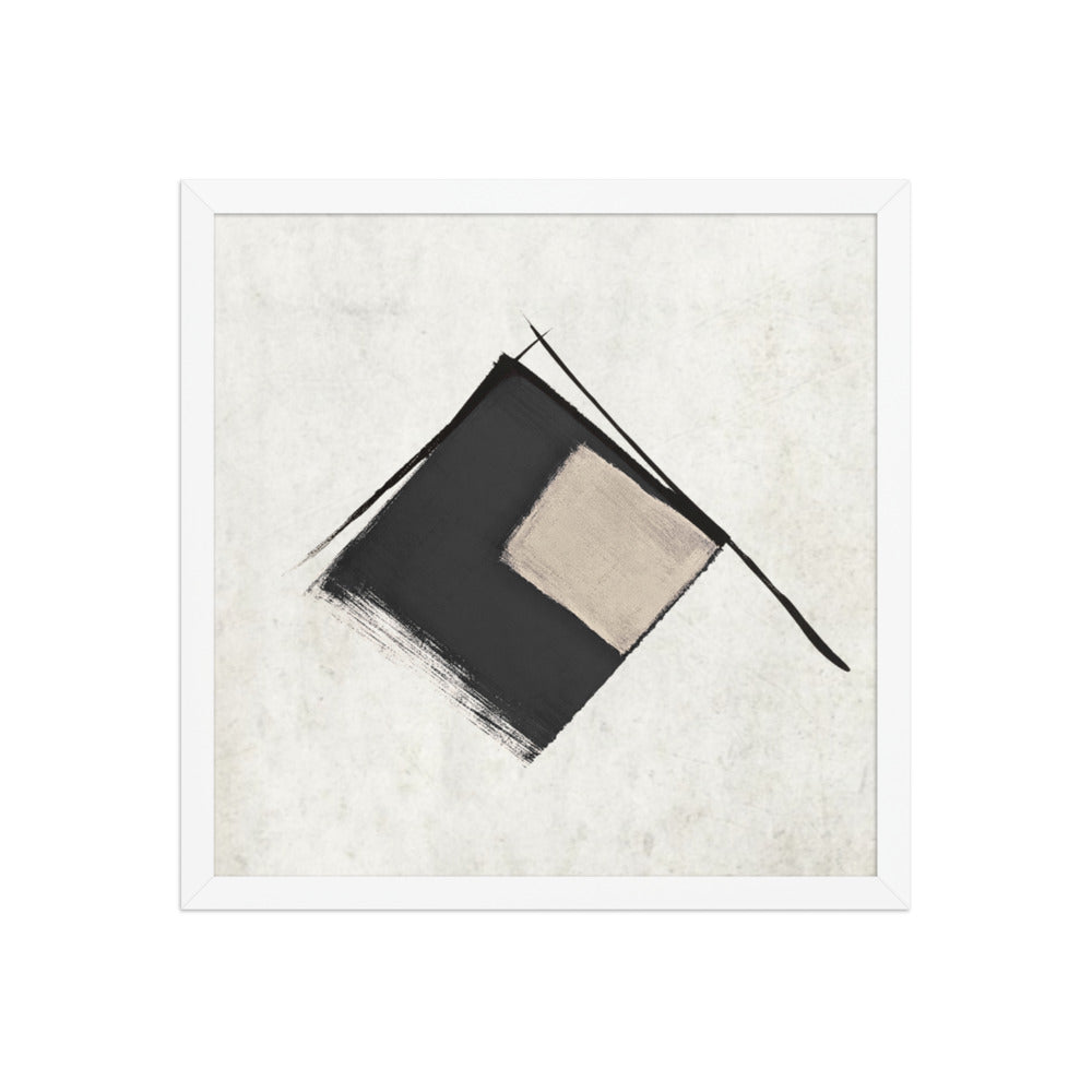 BENTO framed paper gloss — White, 16″×16″