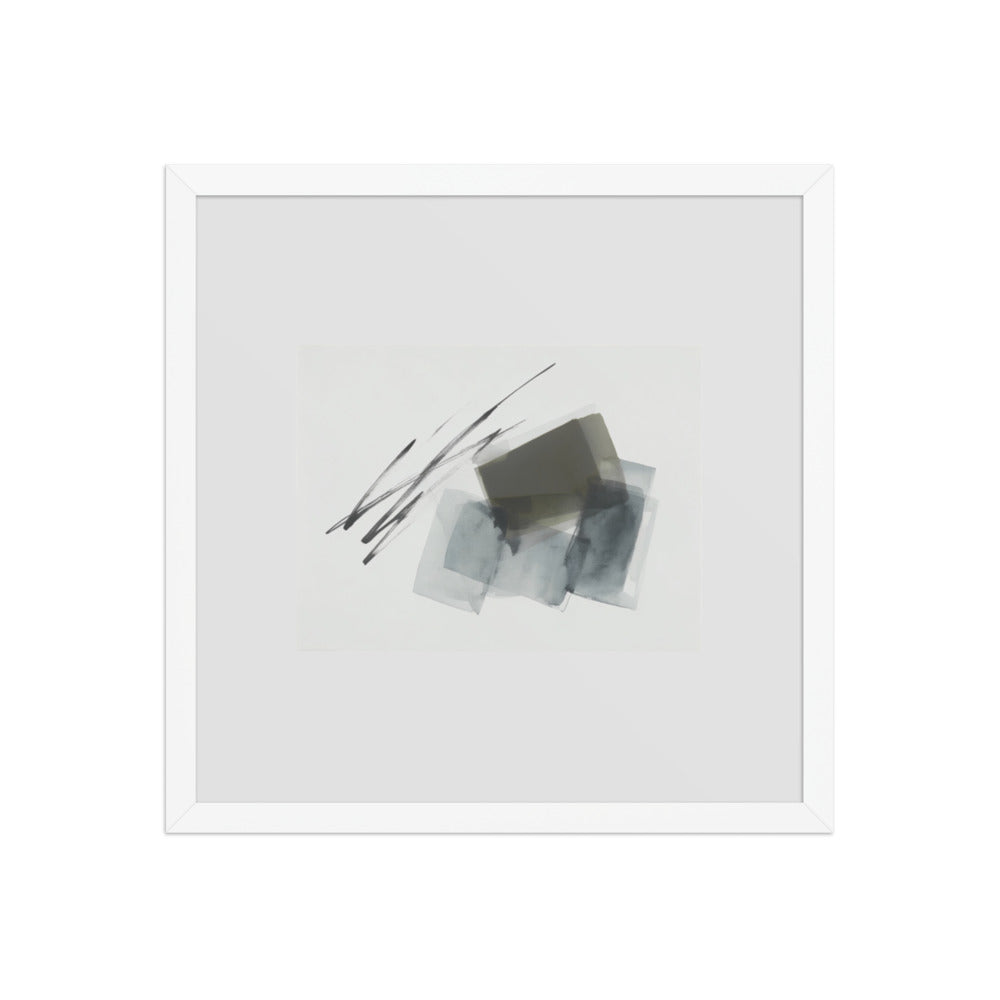 FLUME framed paper gloss — White, 16″×16″
