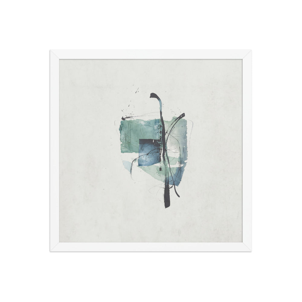 IDEA framed paper gloss — White, 16″×16″