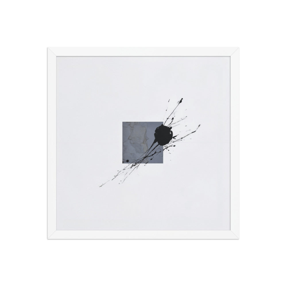 JUGGERNAUT framed paper gloss — White, 16″×16″
