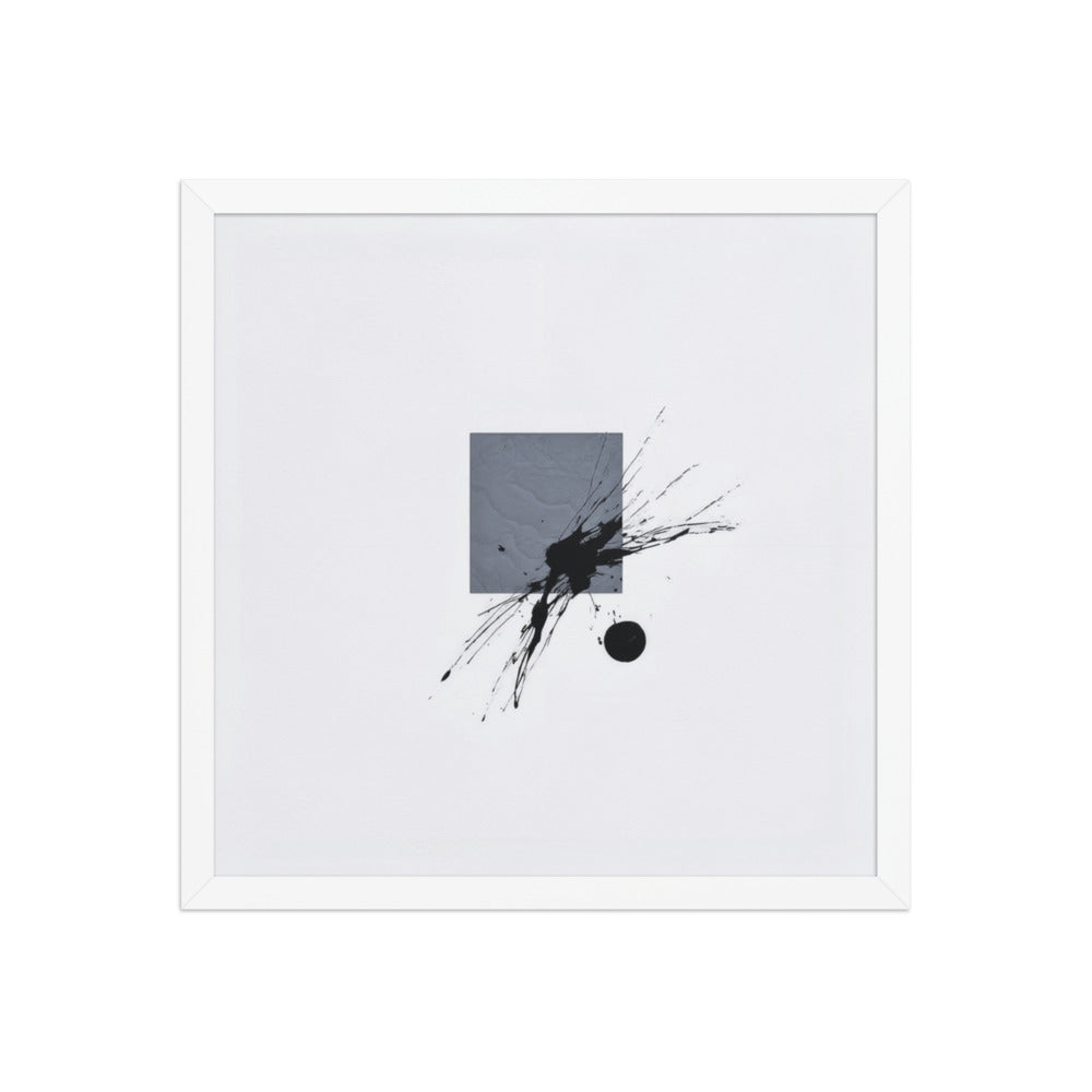 LEVIATHAN framed paper gloss — White, 16″×16″