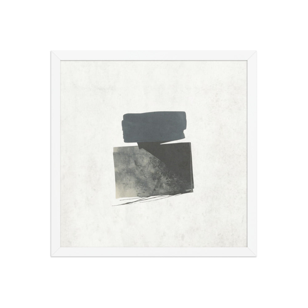 NO. 5 framed paper gloss — White, 16″×16″