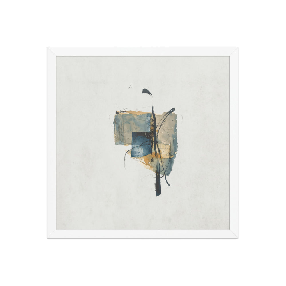 NOTICE framed paper gloss — White, 16″×16″