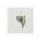 NOTICE framed paper gloss — White, 16″×16″