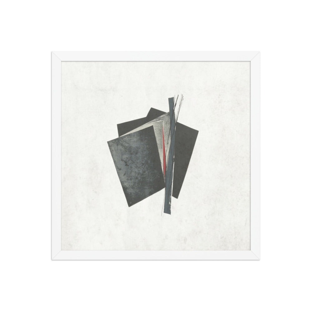 POINT framed paper gloss — White, 16″×16″