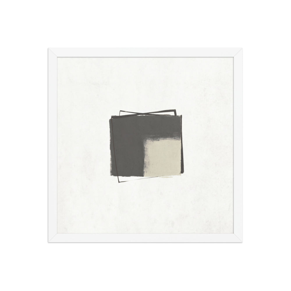 SOY framed paper gloss — White, 16″×16″