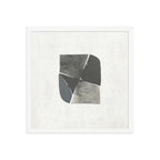 TWO framed paper gloss — White, 16″×16″