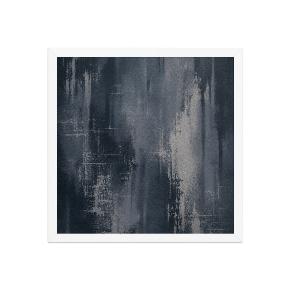 ETCH VI — Framed Paper, White, 16×16