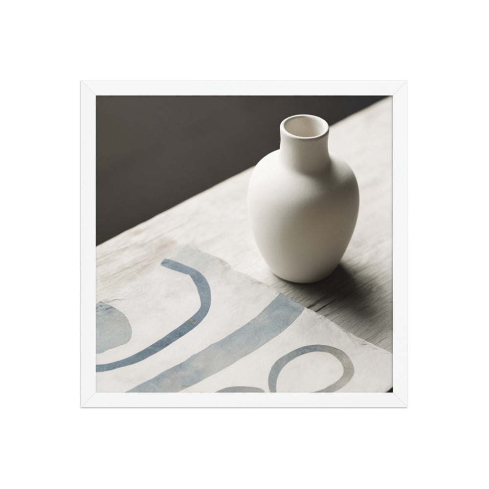 VESSEL — Framed Paper, White, 16×16