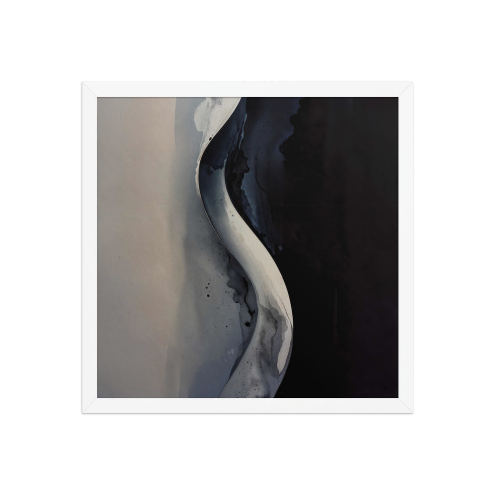 GRADIENT framed paper gloss — White, 16″×16″