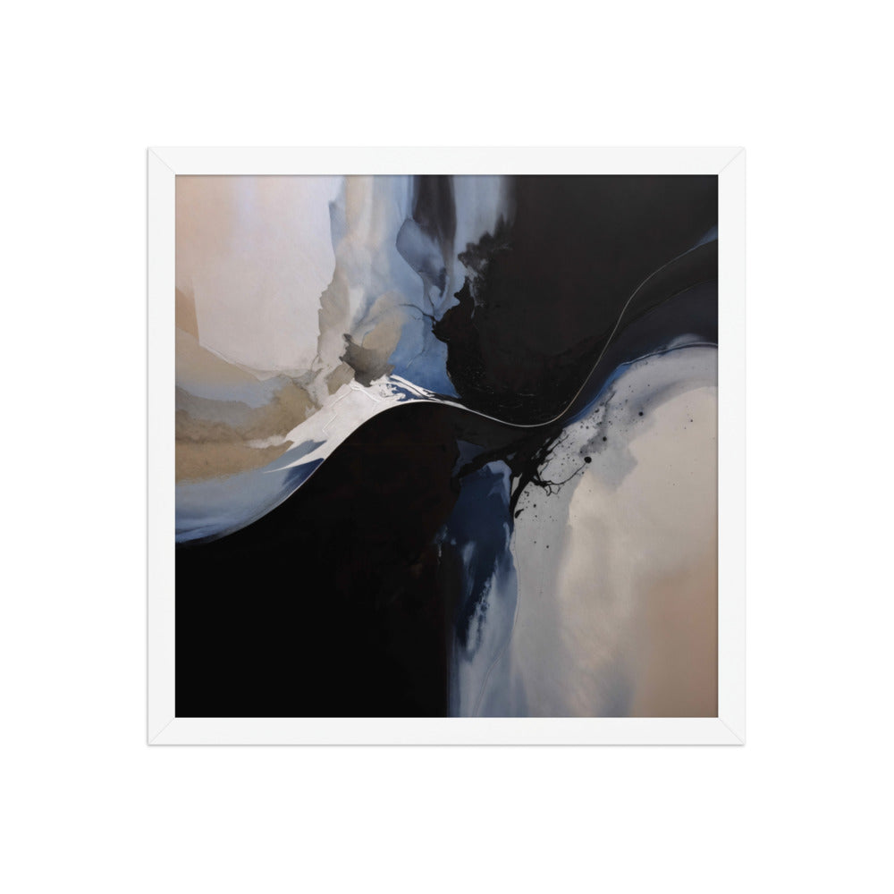 REDUCTION framed paper gloss — White, 16″×16″