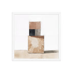 AGGREGATE framed paper gloss — White, 16″×16″