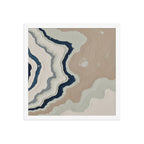 Karst framed paper artwork with limestone-like textures and deep charcoal shadows, shown on white.