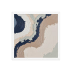 Loess framed paper artwork with warm ochre, taupe and sandstone-like textures, shown on white.