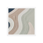 Talus framed paper artwork with angular rock-like forms and deep charcoal contrasts, shown on white.