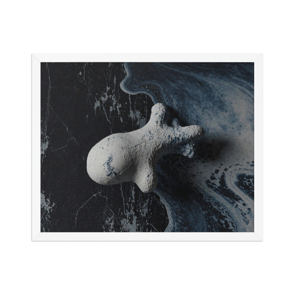 ASTEROID — Framed Paper, White, 16×20