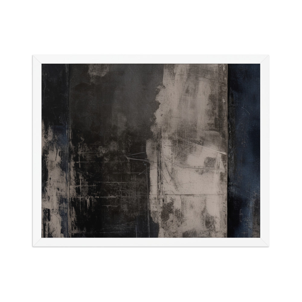 BARRIER — Framed Paper, White, 16×20