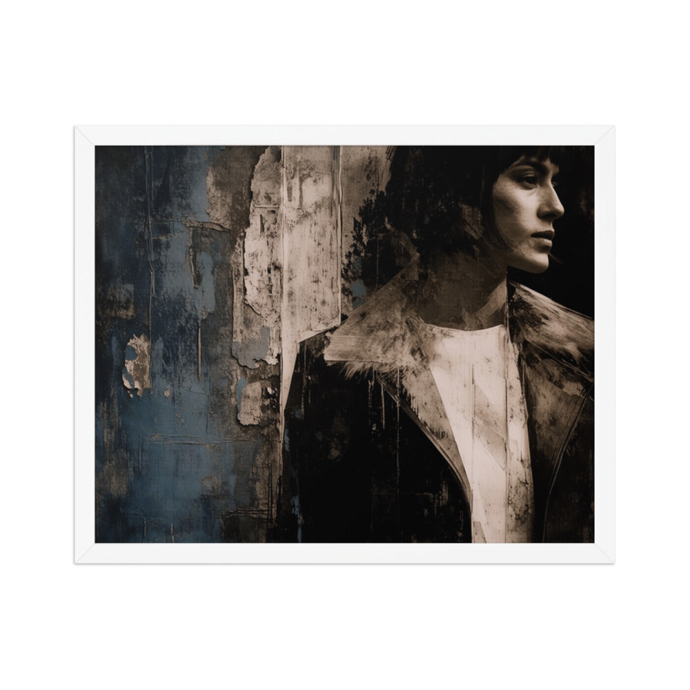 CORRIDOR — Framed Paper, White, 16×20