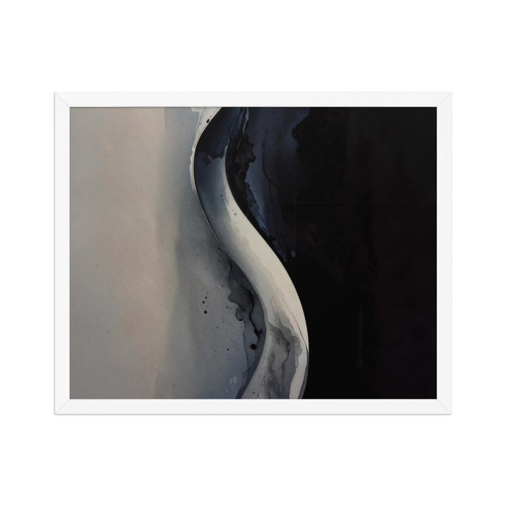 GRADIENT framed paper gloss — White, 16″×20″