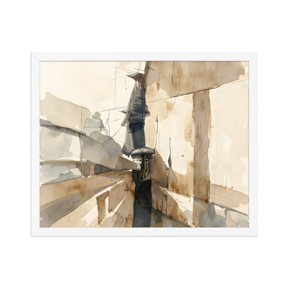 Border framed paper — White, 16″×20″