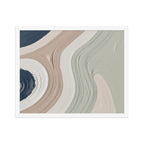 Talus framed paper artwork with angular rock-like forms and deep charcoal contrasts, shown on white.