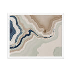 Terrace framed paper artwork with stepped stone-like shelves and warm mineral gradients, shown on white.