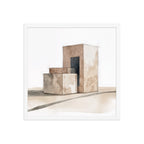 Assembly framed paper in White frame — 18″×18″